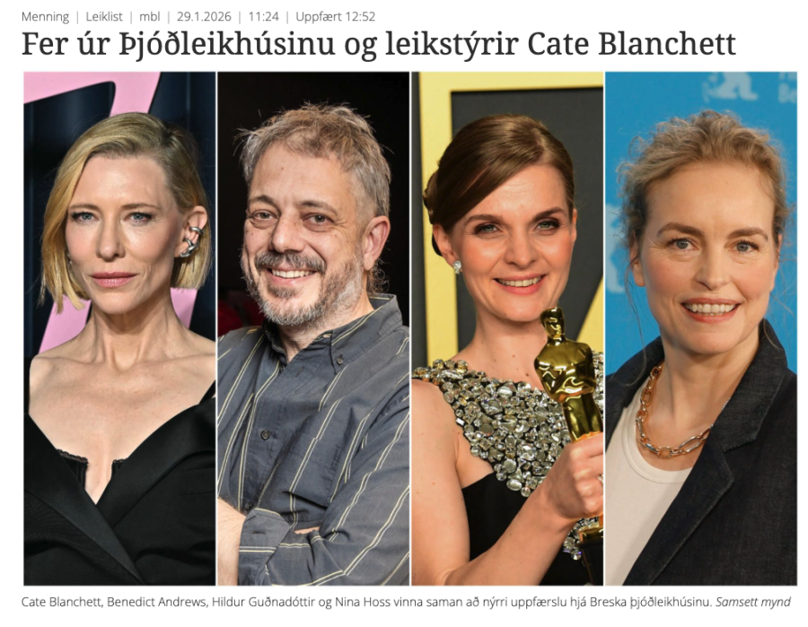 Benedict Andrews leikstýrir Cate Blanchett í National theatre